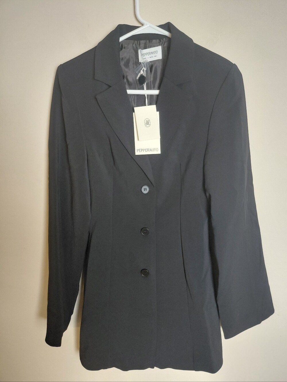 NWT - Peppermayo Exclusive - Albi fitted Blazer Dress In Black Size Small 4